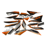 ZESTAW NAKLEJEK NA POJAZD QUAD ATV 125CC POMARAŃCZOWE