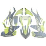 ZESTAW NAKLEJEK NA POJAZD CROSS 125CC NIEBIESKO-LIMONKOWE