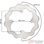 TARCZA HAMULCOWA TYŁ CROSS 250CC