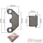 KLOCKI HAMULCOWE TYŁ CROSS 110CC