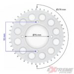 ZĘBATKA TYŁ 428 CROSS 125CC 43Z