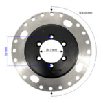 TARCZA HAMULCOWA PRZÓD QUAD 200CC 160MM