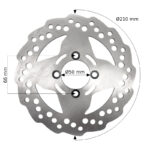 TARCZA HAMULCOWA TYŁ CROSS 150CC 210MM